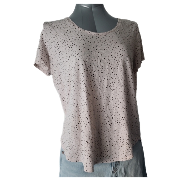 Joe Fresh Womenβs Speckled T-Shirt β Size L - Picture 4 of 5